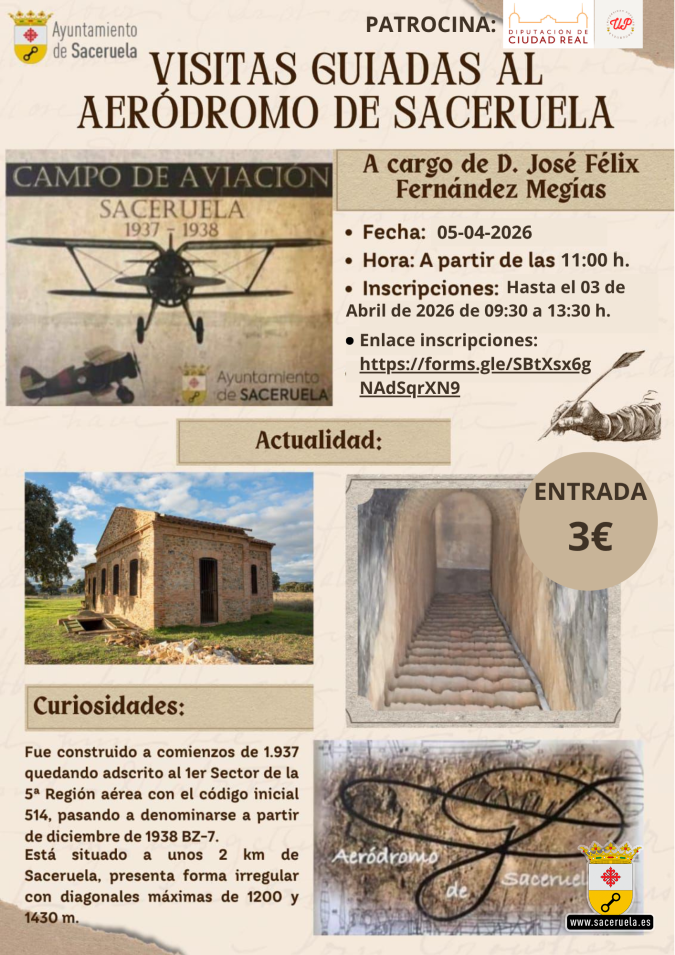 VISITA GUIADA AL AERODROMO DE SACERUELA